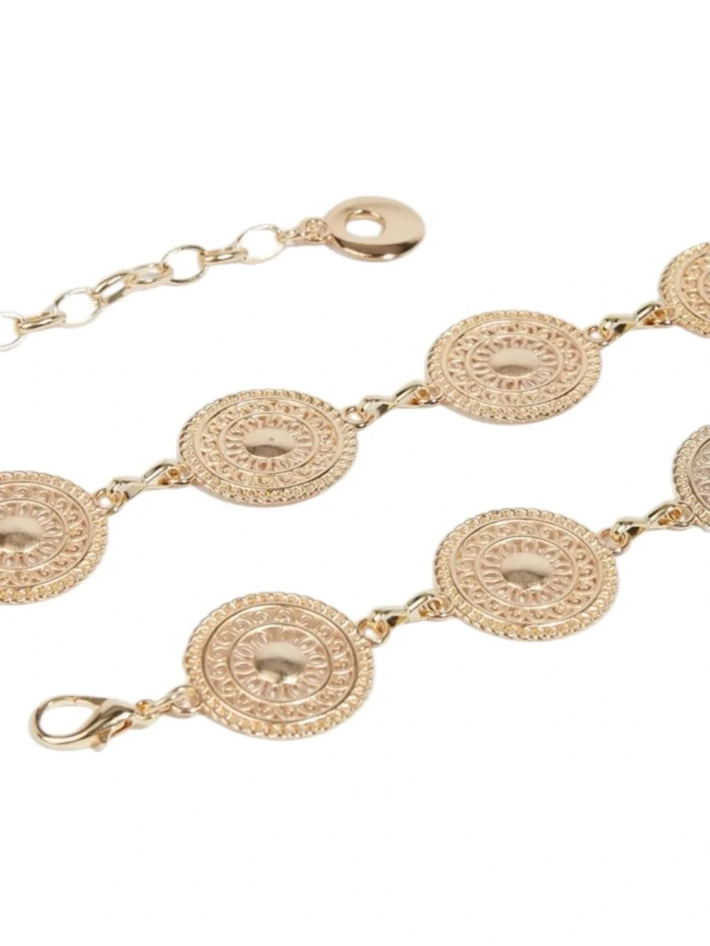 Bohemian Gold Tone Medallion Chain Belt